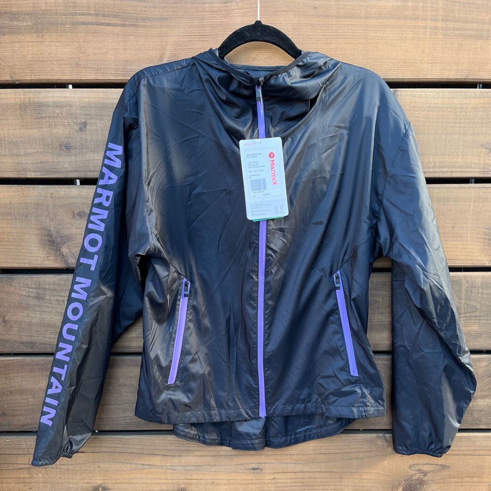 Marmot Womens Brooklyn Air Soft Shell LIghtweight Hooded Jacket Black Size Small